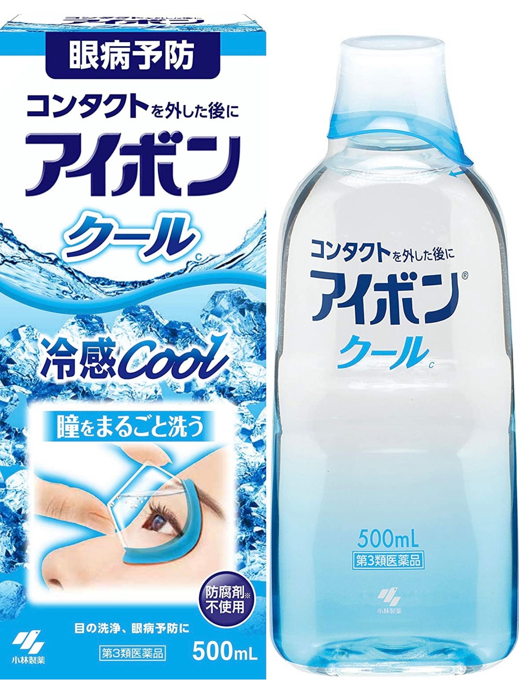 Kobayashi Eyebon Medical Eye Wash Liquid Cool 500ml