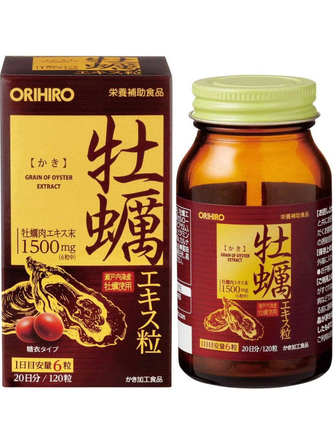 Orihiro Grain Of Oyster Extract 120 tablets