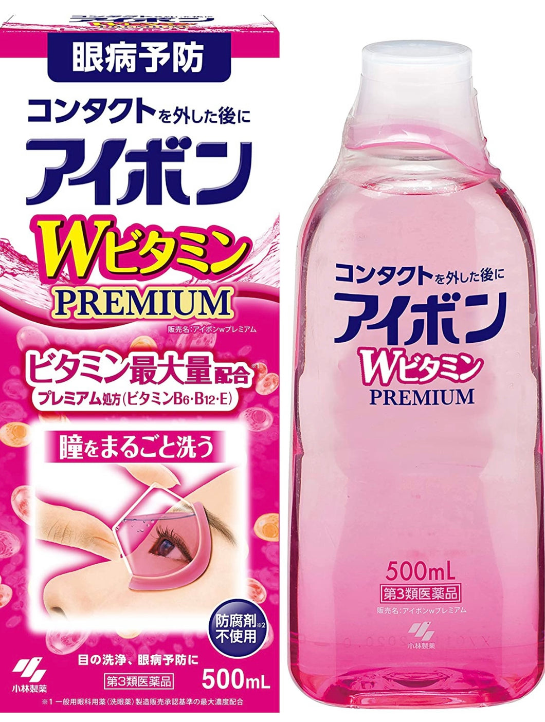 Kobayashi Eyebon W Vitamin Premium Eye Wash Liquid 500ml